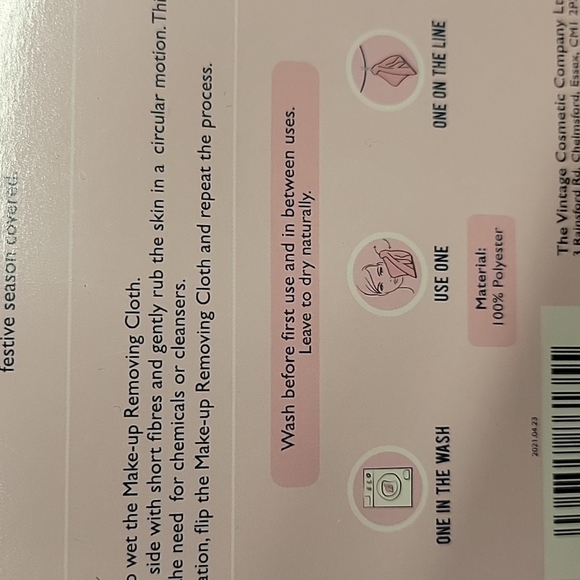 The Vintage Using Only Water Makeup Remover Cloth Clean & Exfoliate Double Layer - Picture 4 of 6